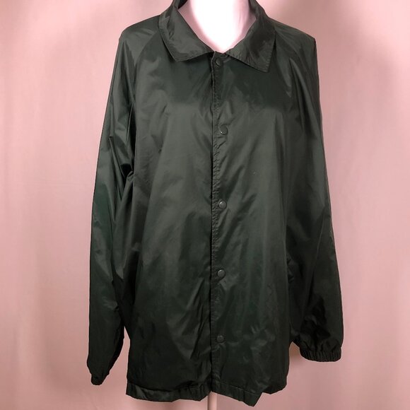 🌲 UltraClub 2XL Nylon Coach Jacket — Deep Forest Green - Picture 5 of 11